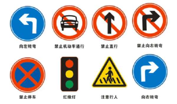 如何去区分道路交通标志牌的颜色及形状？
