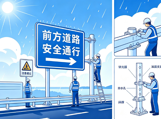 高温雨季交通标牌养护实用指南